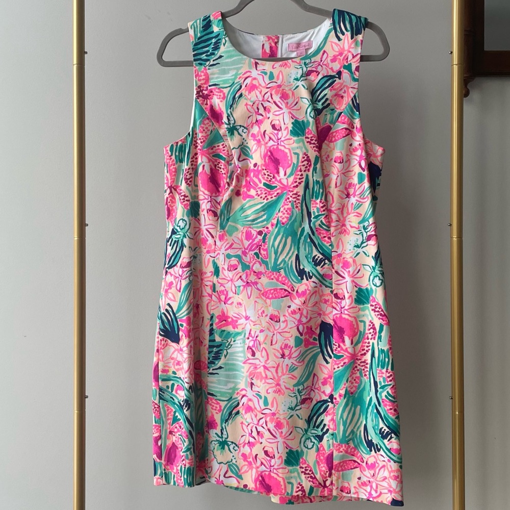 Lilly Pulitzer Mila Shift Dress in Via Flora, Size 12